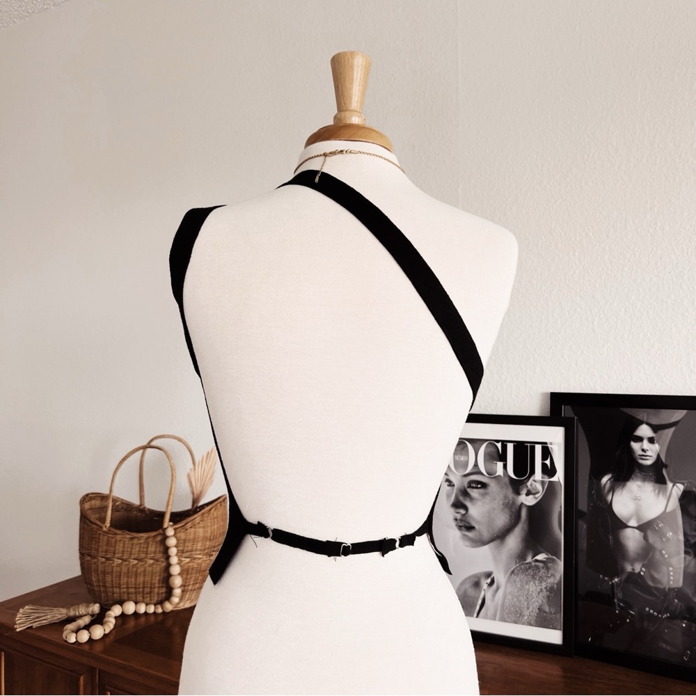 RIBBED BACKLESS ONE SHOULDER TOP #0353 - Picture 5 of 6